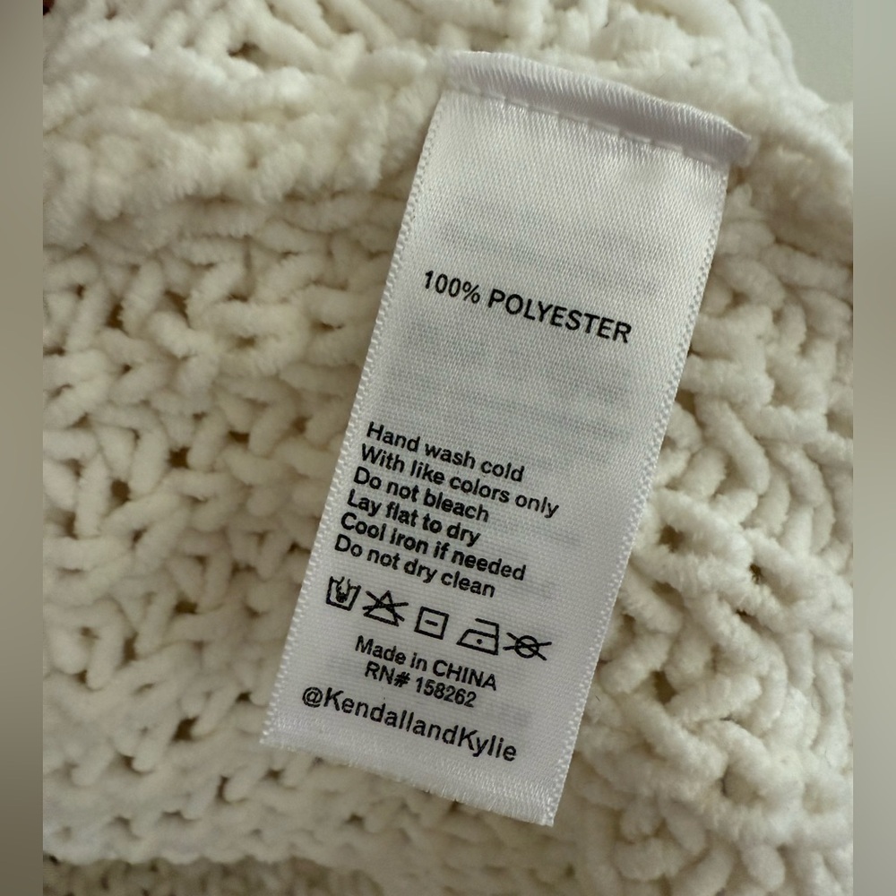 KENDAL + KYLIE Ivory/White Chunky Cardigan Sweater XS - Picture 4 of 5